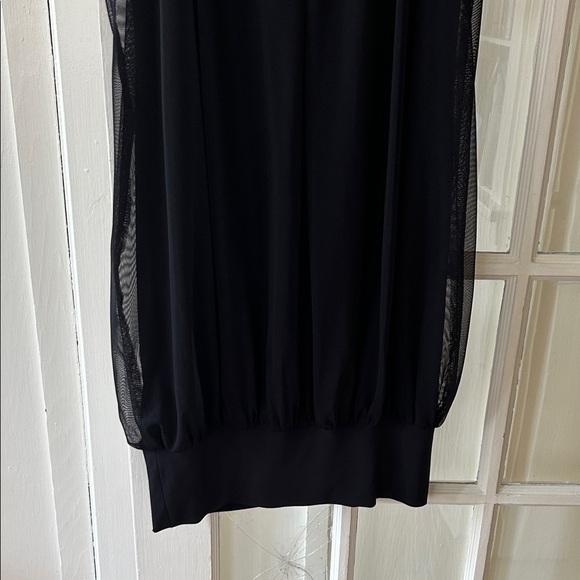 Calvin Klein Black Mini Dress, body con with sheer bubble - Picture 9 of 12